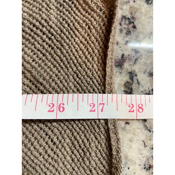 Calvin Klein Jeans Womens Vest Cardigan Medium Beige Open Front Boho Chic - Picture 8 of 8